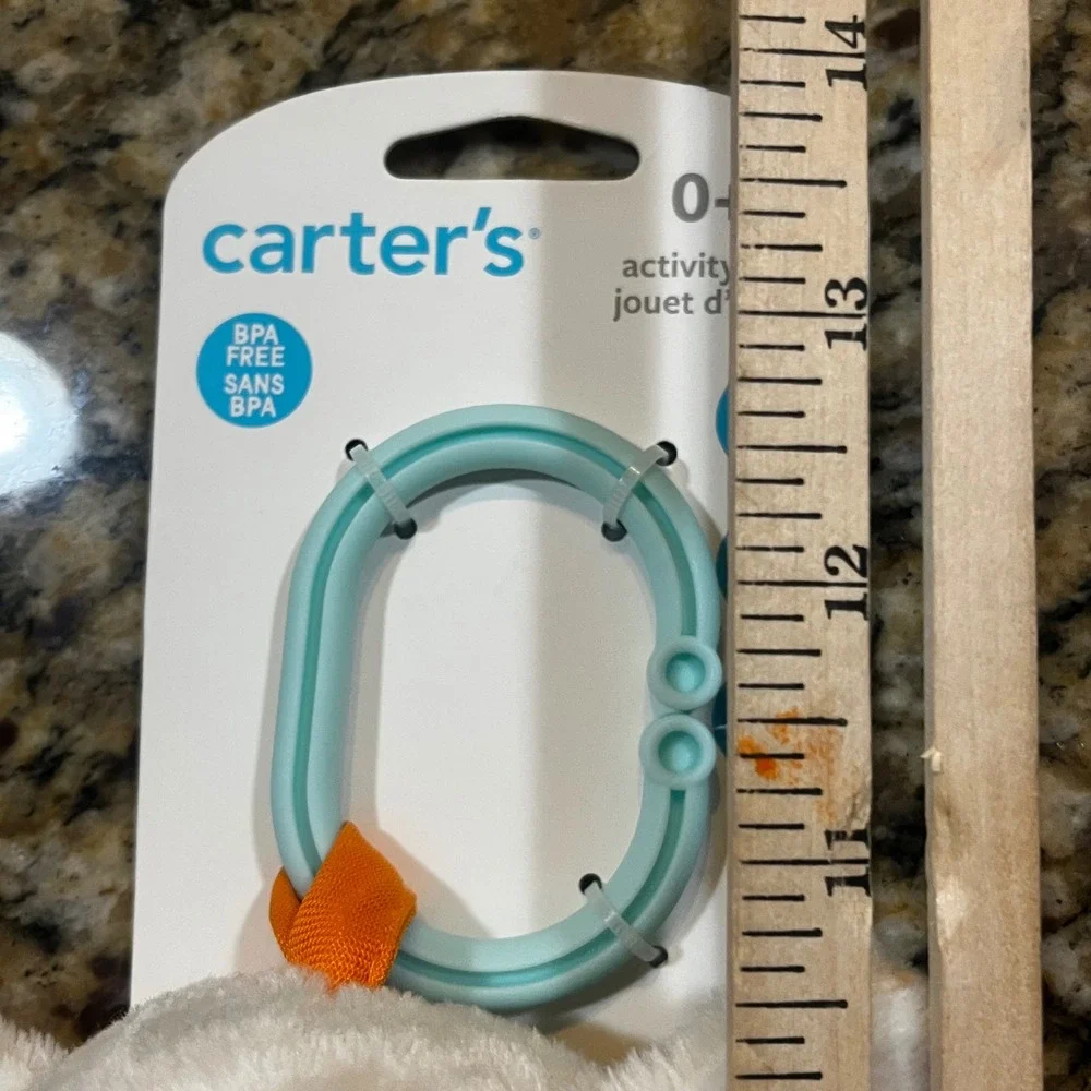 NEW Carters Baby Activity Toy Llama Plush White Sensory Teether Rattle 68048‎
